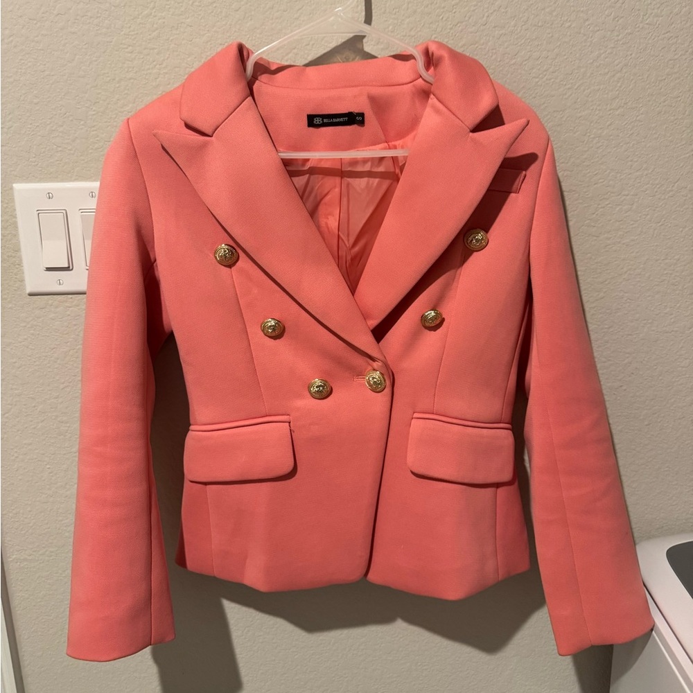 Bella Barnett Matching Pink Blazer and Skirt Set - Picture 4 of 5